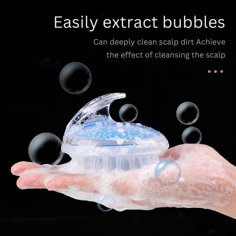 Crystal Transparent Silicone Scalp Massage Shampoo Brush