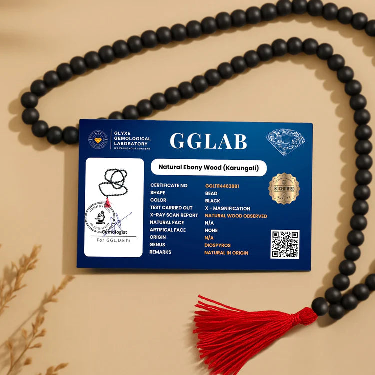 🕉️ Karungali Mala (Black Turmeric Rosary) – Original with Lab Certificate | Z-Mart