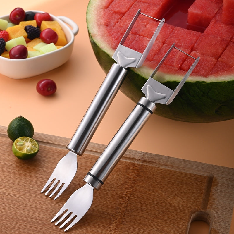 Handle Watermelon Cutter with Fork for Easy Serving