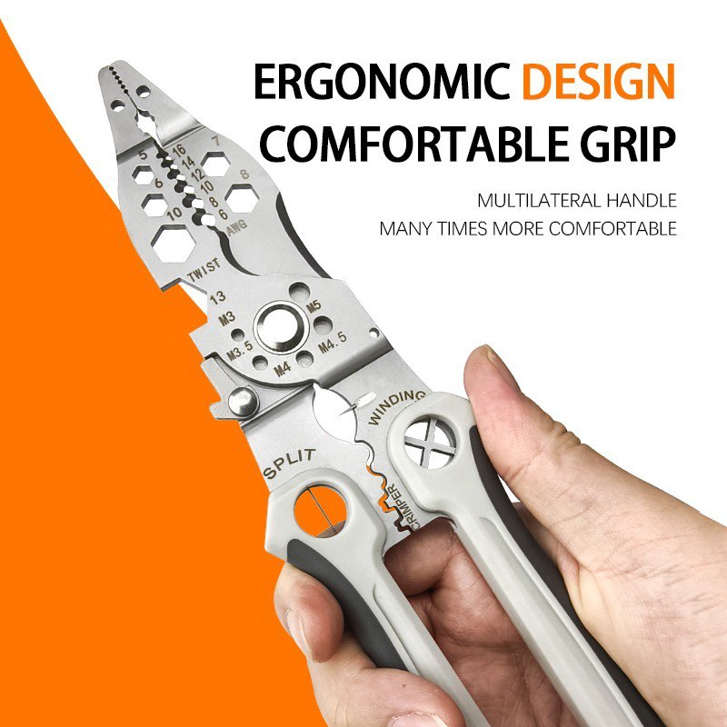 Multi-Function Combination Pliers for Wire Stripping and Cutting