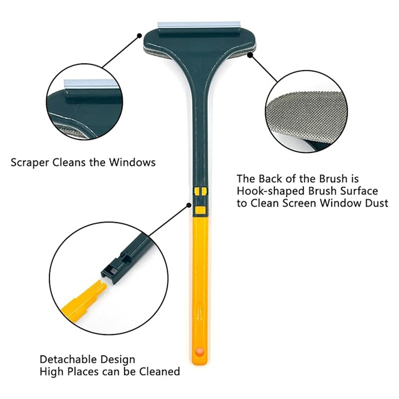 Compact Window Cleaning Squeegee with Non-Slip Handle