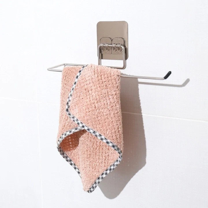 Stainless Steel Tissue Holder – Self-Adhesive Rack for Bathroom & Kitchen