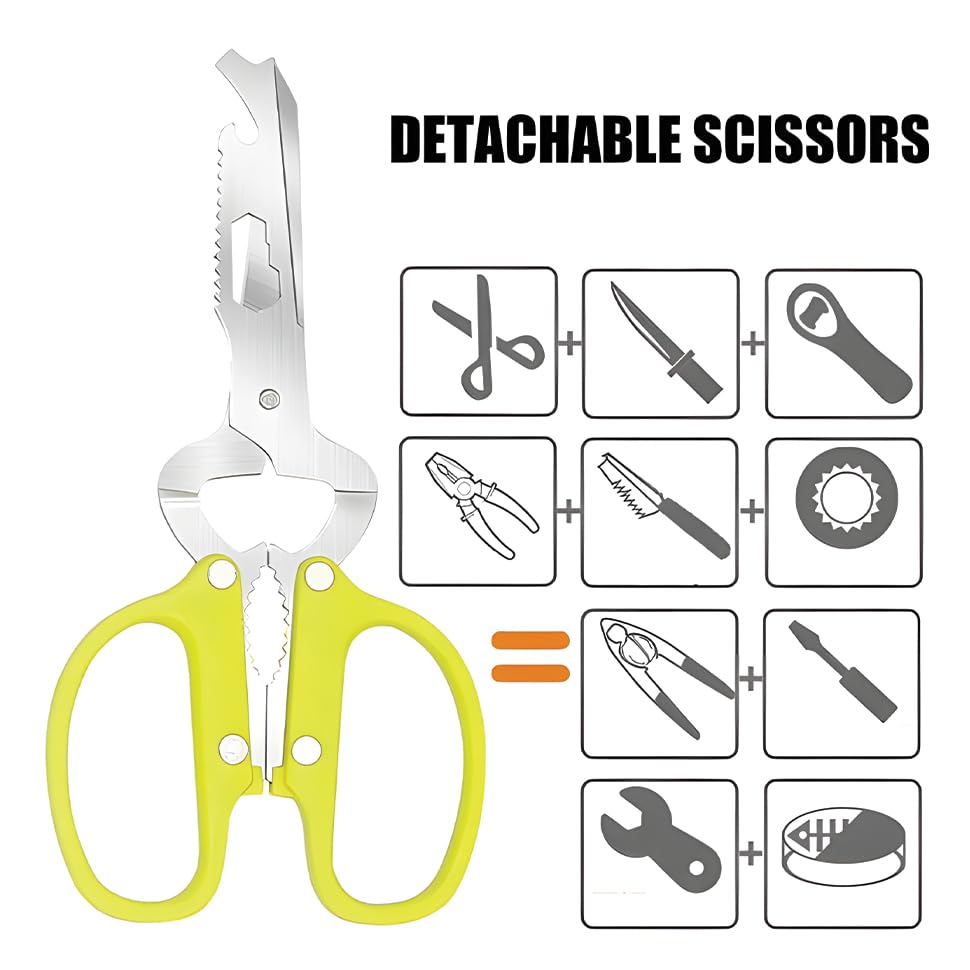 6-in-1 Durable Stainless Steel Kitchen Scissors