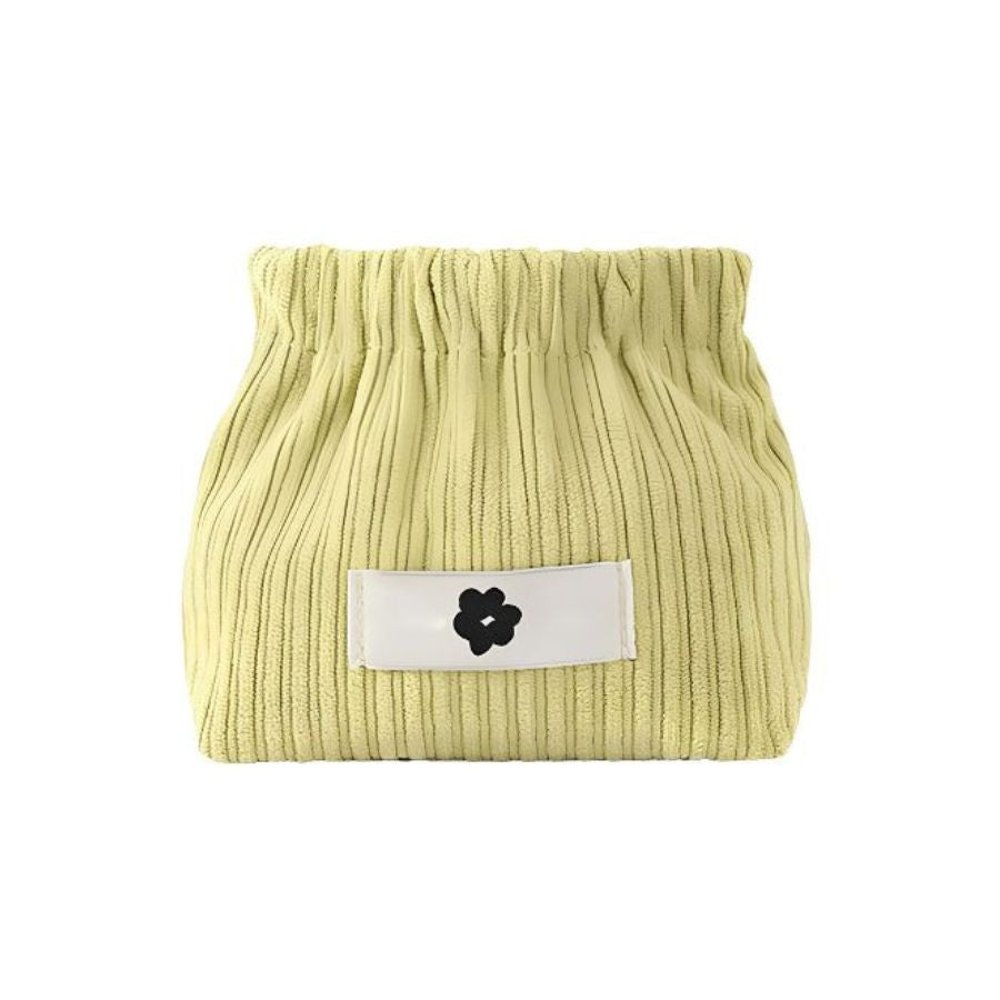 Elegant Corduroy Makeup Pouch – Compact & Portable Velvet Storage Bag for Women