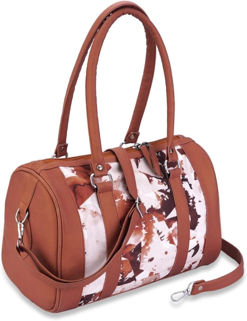 Women's Leather Round Duffel Bag
