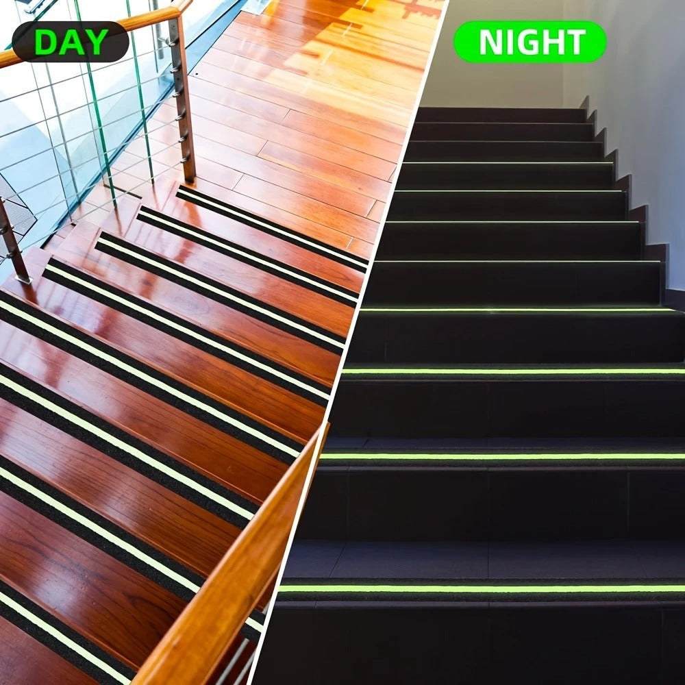 Anti-Slip Safety Grip Tape with High Visibility Glow , Ideal For Stairs & Floors-2 Inch x 5 Meters
