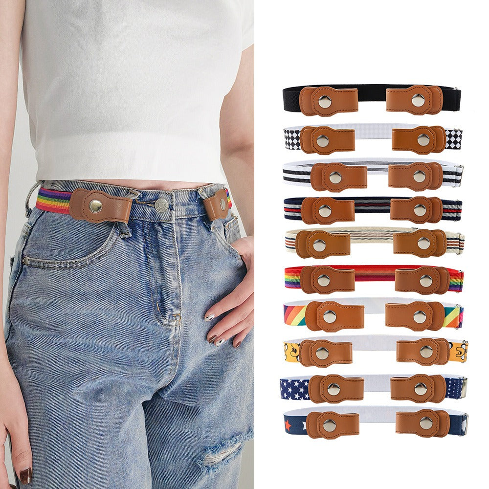 Buckle-Free Elastic Belt – Adjustable & Comfortable Waistband Kids & Adult