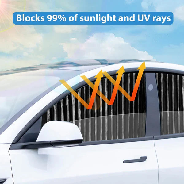 Magnetic Car Window Curtain | Heat & Sunshade Protection (4 Pcs)
