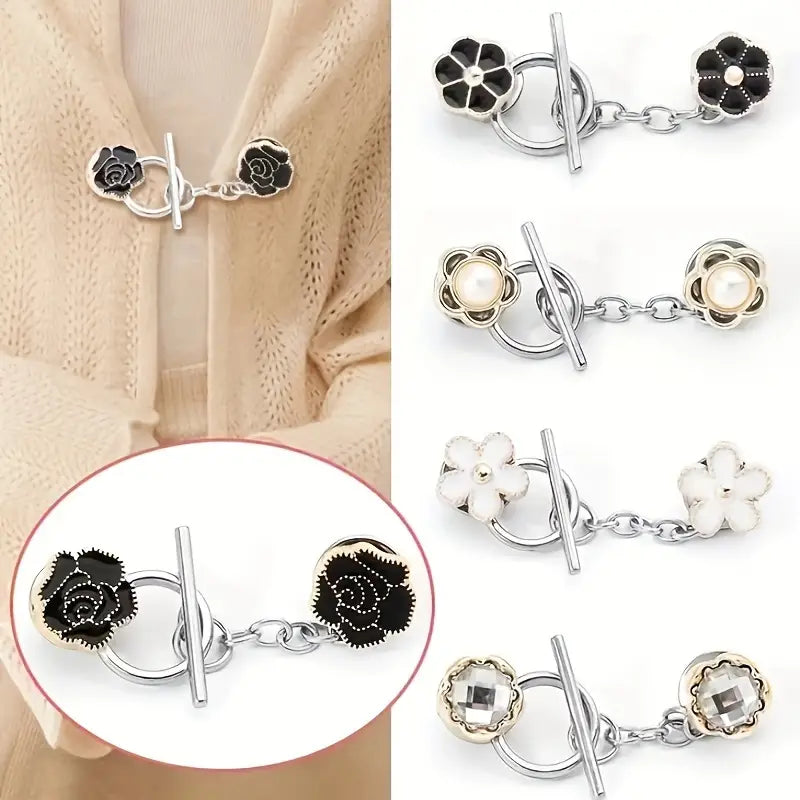 Clip-On Brooch Buttons