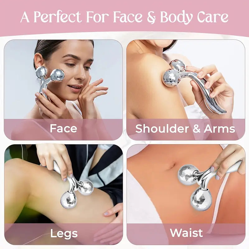 3D Face & Body Massager Roller – Skin Care & Relaxation Tool