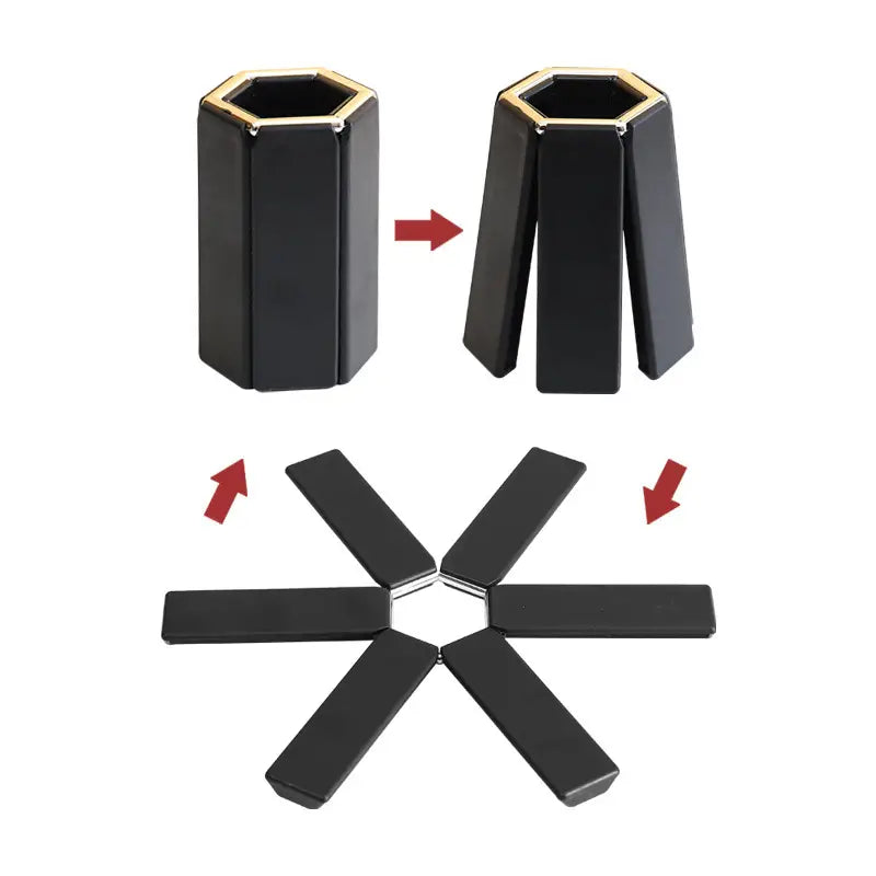 Foldable Heat Insulation Pads - Non-Slip Trivet Mats | Expandable, High-Temperature Resistant, Multifunctional Hot Pot Holders