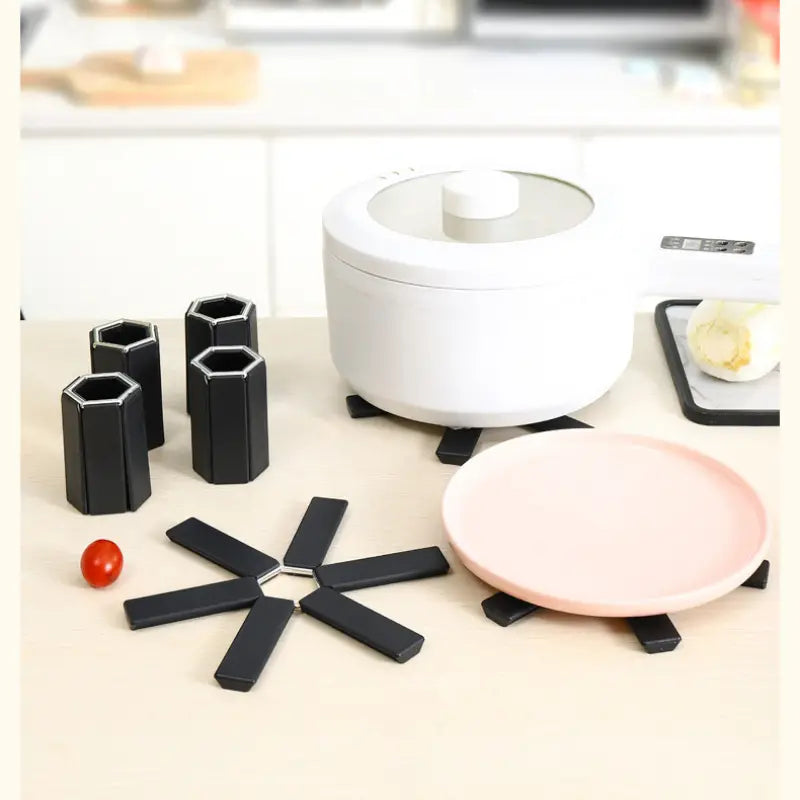 Foldable Heat Insulation Pads - Non-Slip Trivet Mats | Expandable, High-Temperature Resistant, Multifunctional Hot Pot Holders