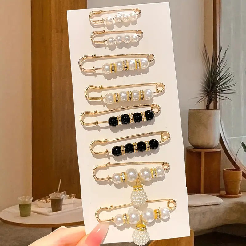 Pearl Brooch Pins Stylish Clothing Accessories