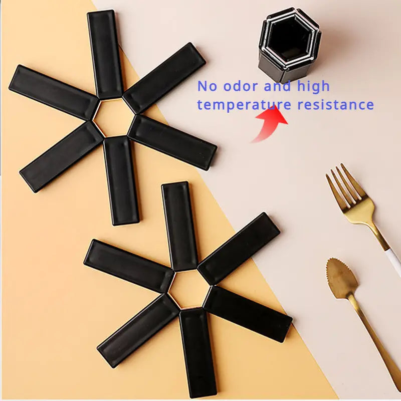 Foldable Heat Insulation Pads - Non-Slip Trivet Mats | Expandable, High-Temperature Resistant, Multifunctional Hot Pot Holders