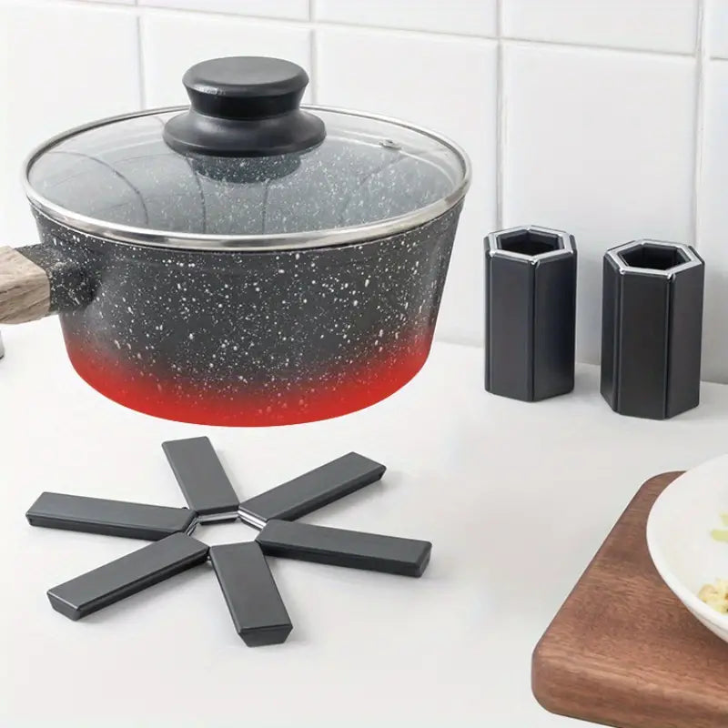 Foldable Heat Insulation Pads - Non-Slip Trivet Mats | Expandable, High-Temperature Resistant, Multifunctional Hot Pot Holders