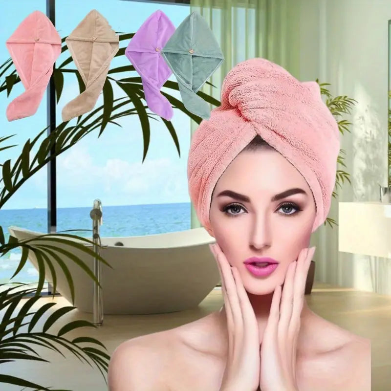 Soft Microfiber Hair Towel Wrap