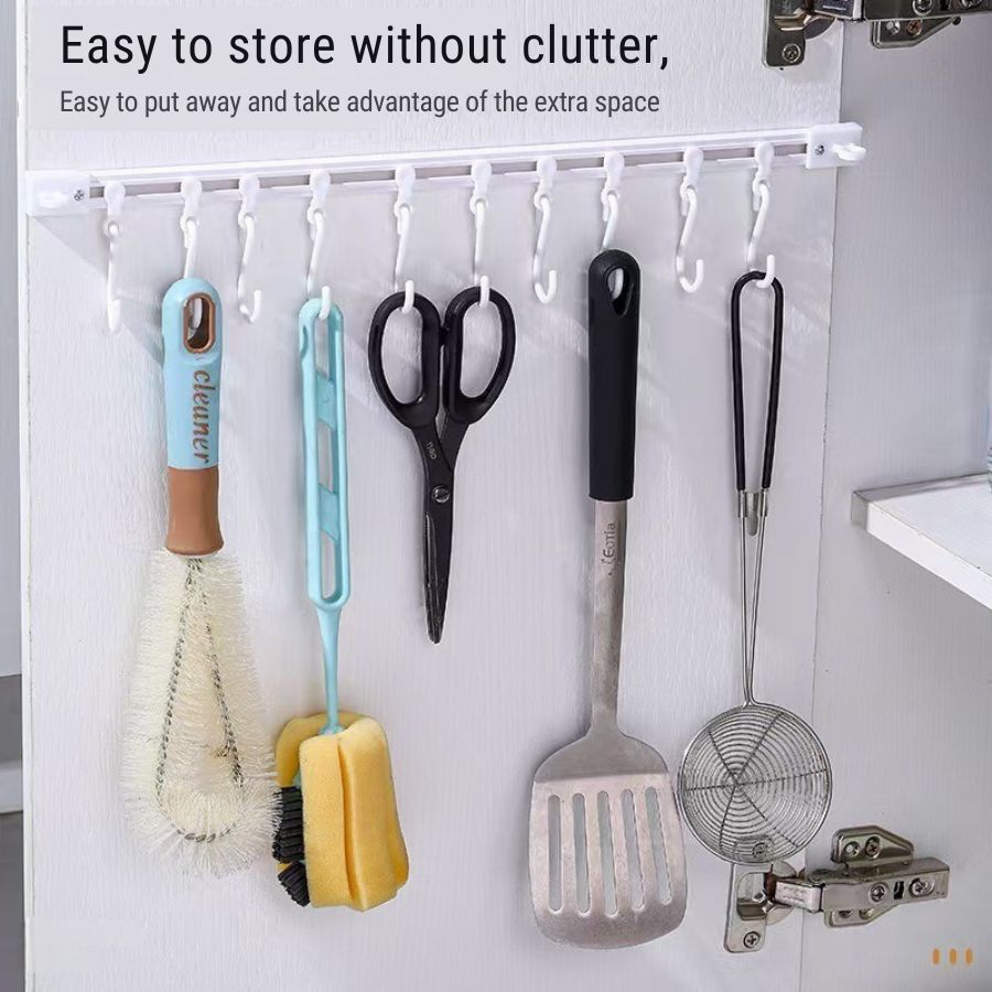Adhesive  10 Hooks for Easy Organization