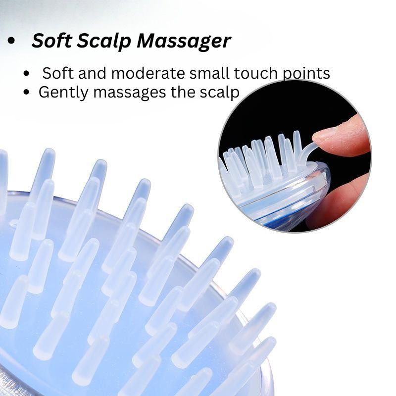 Crystal Transparent Silicone Scalp Massage Shampoo Brush