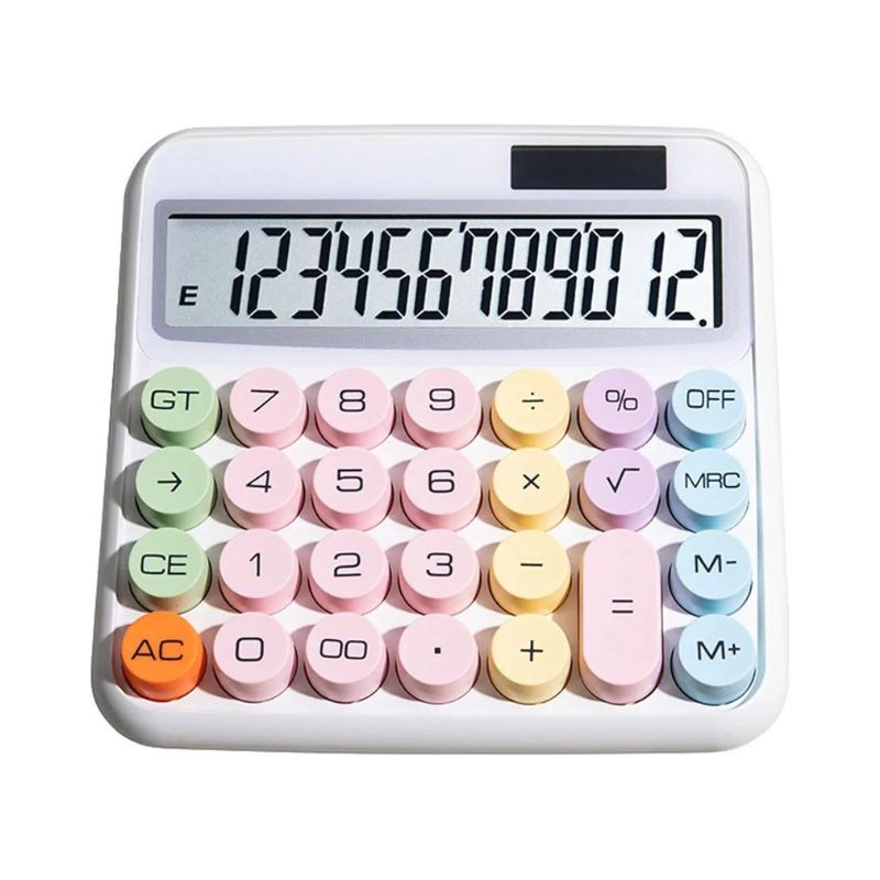 Colorful Keys Electronic Desktop Calculator – Stylish & Functional