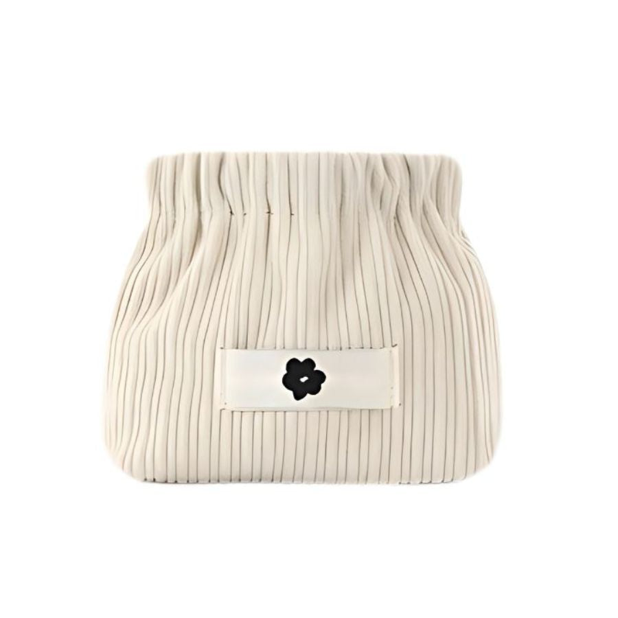 Elegant Corduroy Makeup Pouch – Compact & Portable Velvet Storage Bag for Women