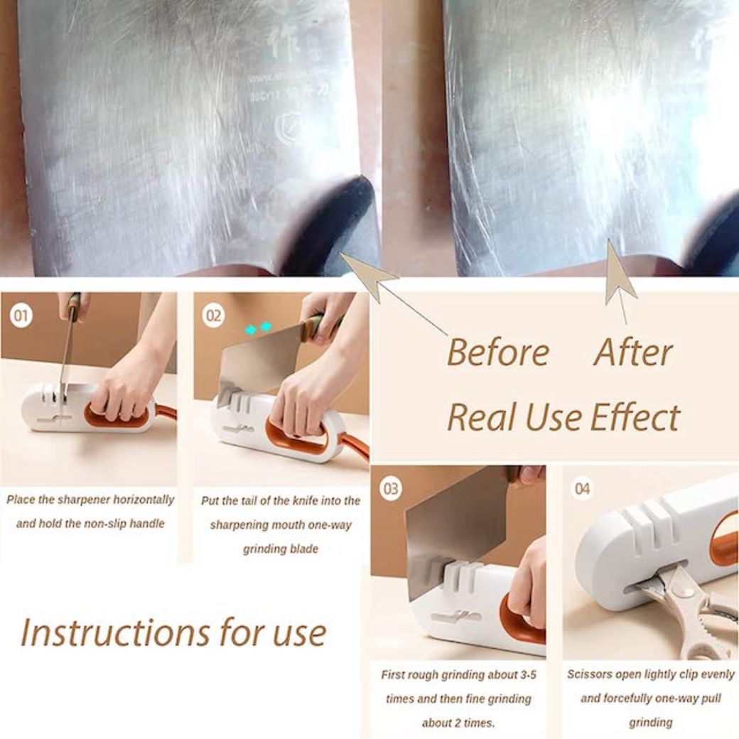 Multi-Use Sharpener for Knives, Scissors, and Tools