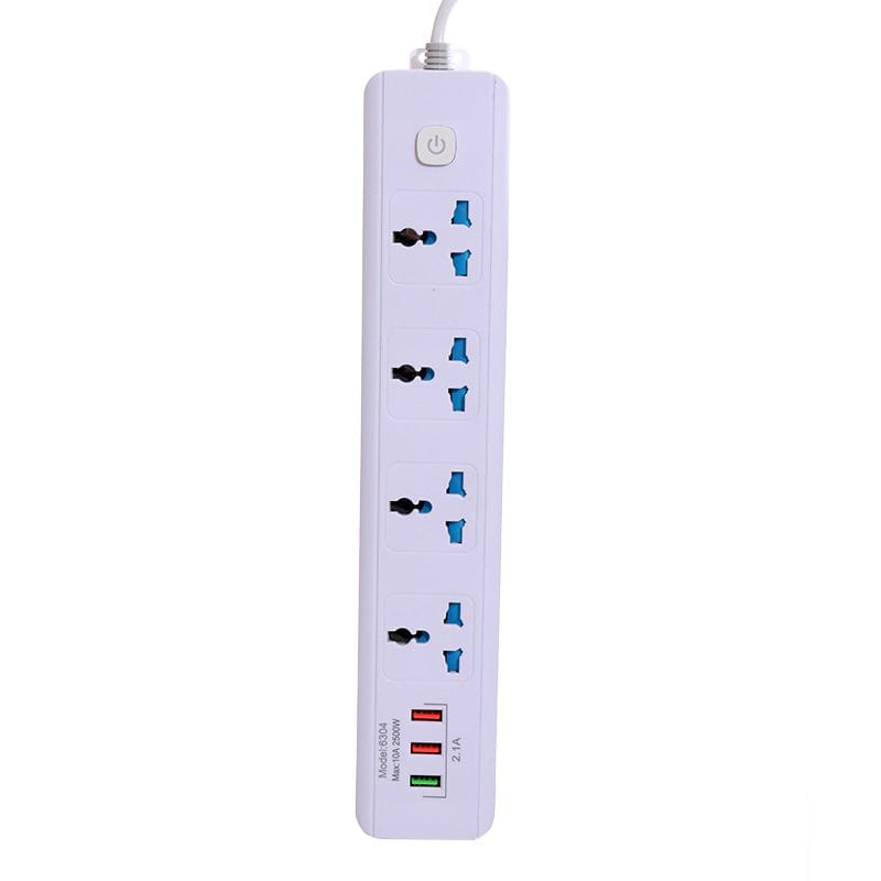 4-Port Universal Plug Adapter for Travel and Home Use