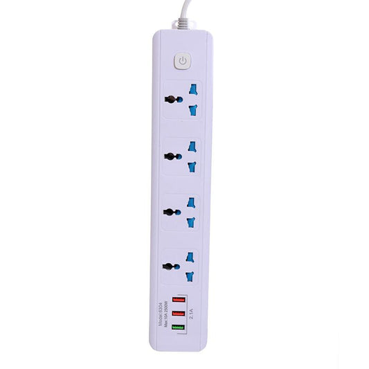 4-Port Universal Plug Adapter for Travel and Home Use