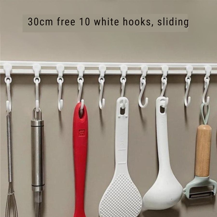 Adhesive  10 Hooks for Easy Organization