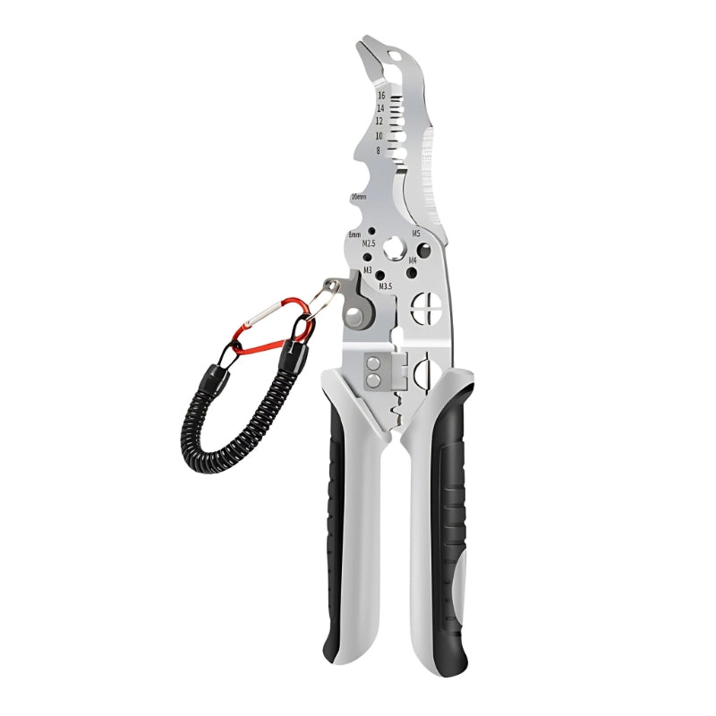Multifunctional Elbow Pliers for Wire Stripping, Cutting, and Winding