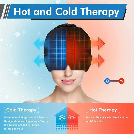 2 in 1 Head Wrap - Relieves Stress & Headaches for Deep Sleep