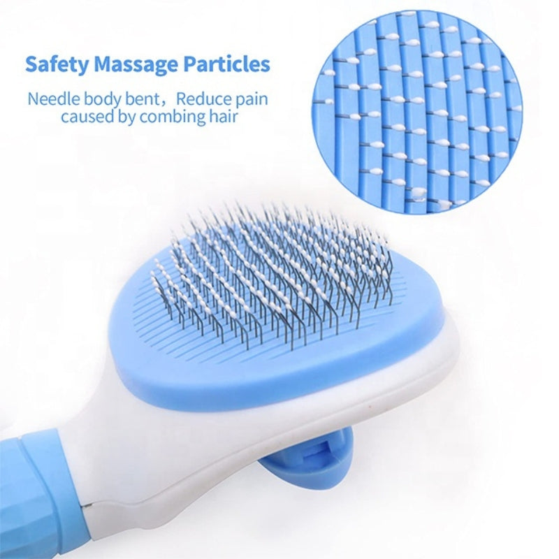 Pet Grooming Tool with Self-Cleaning Cat and Dog Brush