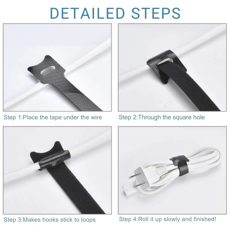 Heavy-Duty Nylon Cable Ties – Reusable & Customizable (10Set)