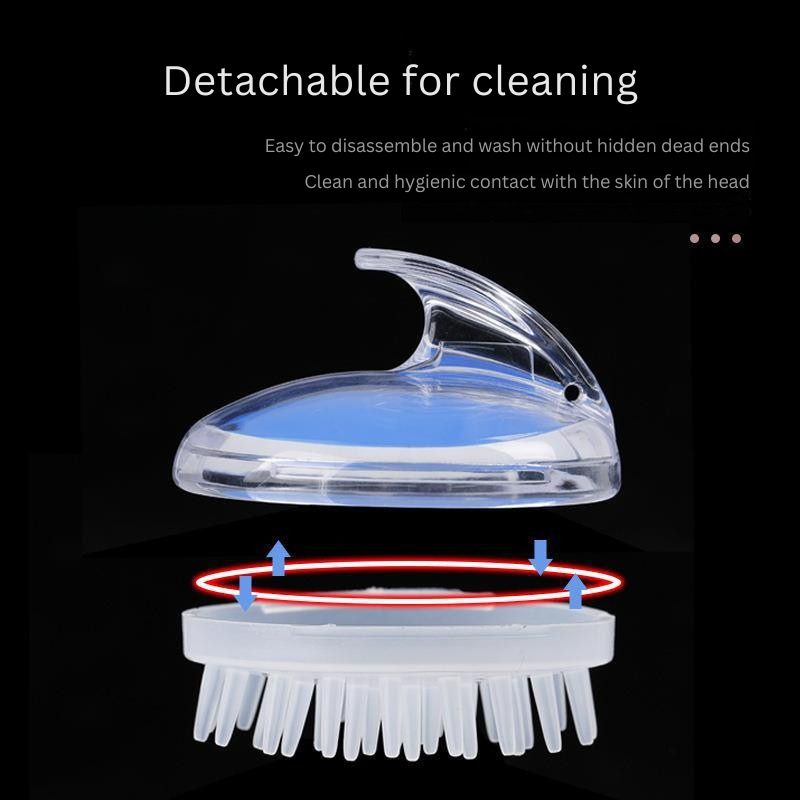 Crystal Transparent Silicone Scalp Massage Shampoo Brush