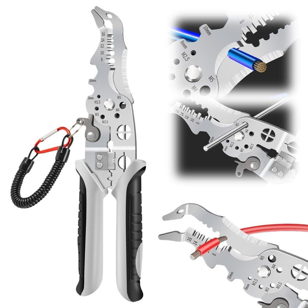 Multifunctional Elbow Pliers for Wire Stripping, Cutting, and Winding