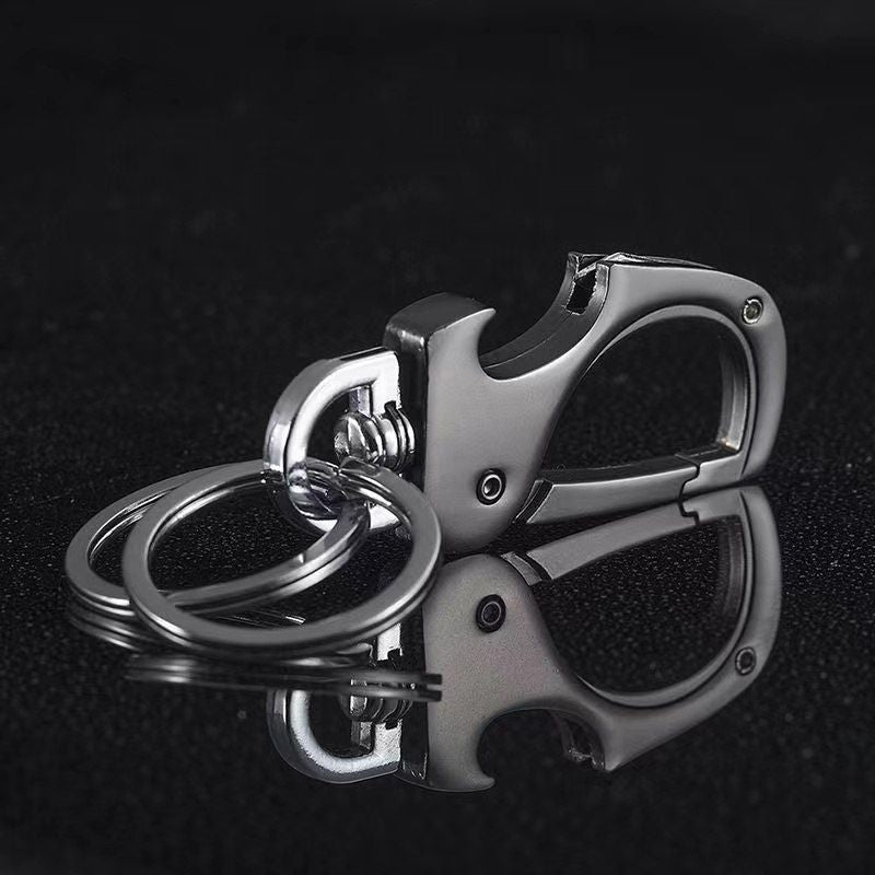 Compact Key Chain with Foldable Mini Knife