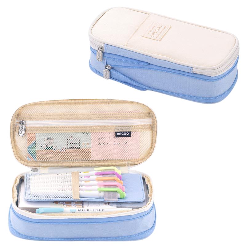 Multi-Compartment Cloth Pencil Case for Students