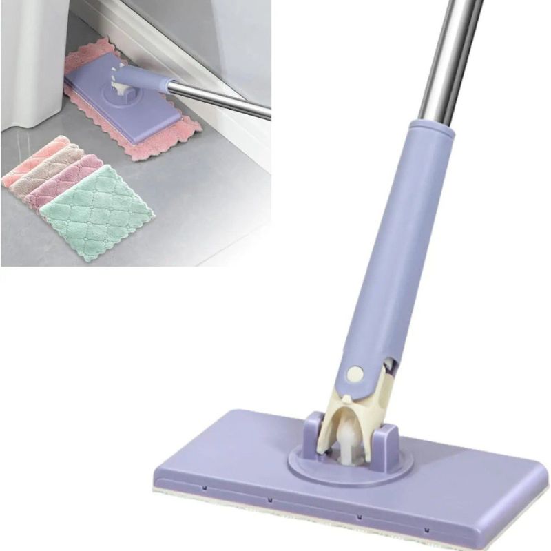 Automatic Clip Flat Mop with Eco-Friendly Refill Pads