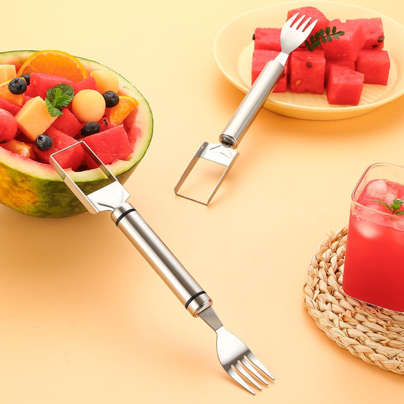 Handle Watermelon Cutter with Fork for Easy Serving