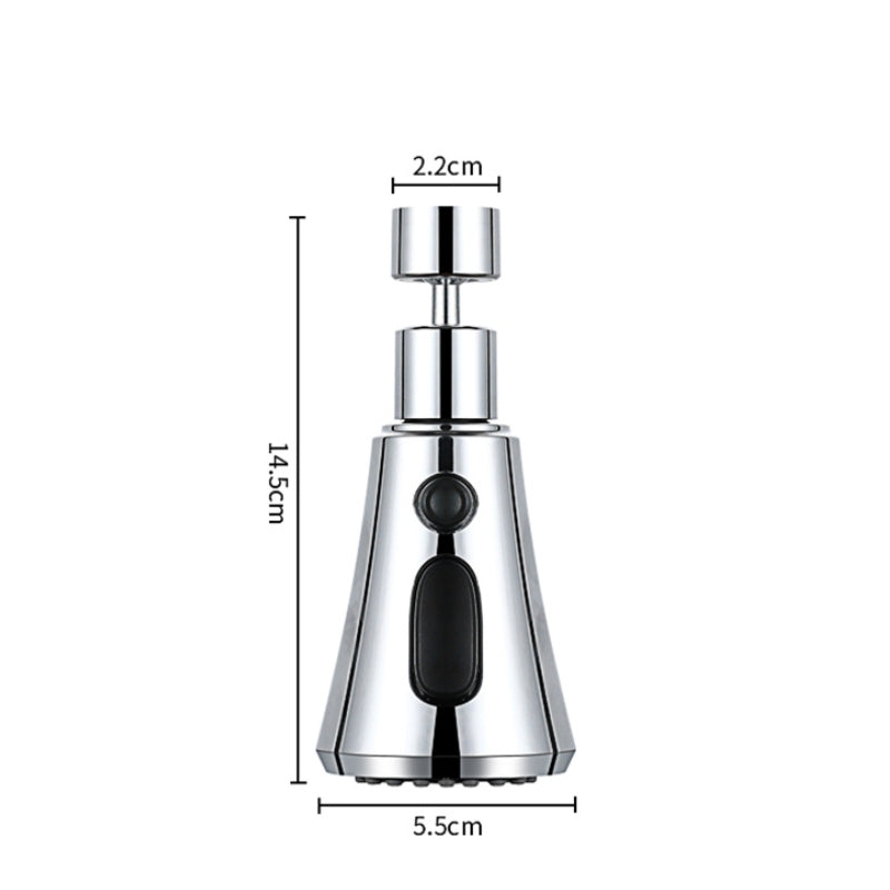 Universal Three-Speed Adjustable Splash-Proof Kitchen Faucet