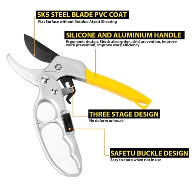 Secateurs with Steel Blade for Gardening, Pruning, and Bonsai Care