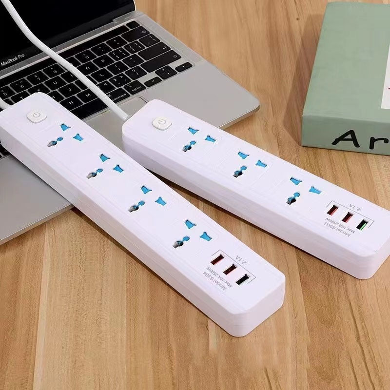 4-Port Universal Plug Adapter for Travel and Home Use