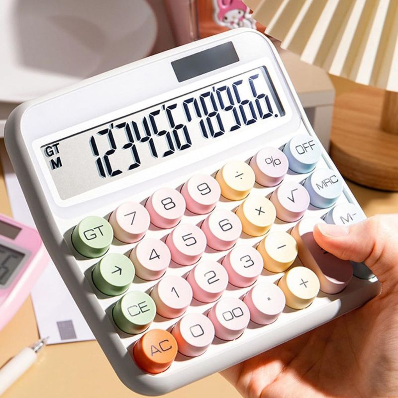 Colorful Keys Electronic Desktop Calculator – Stylish & Functional