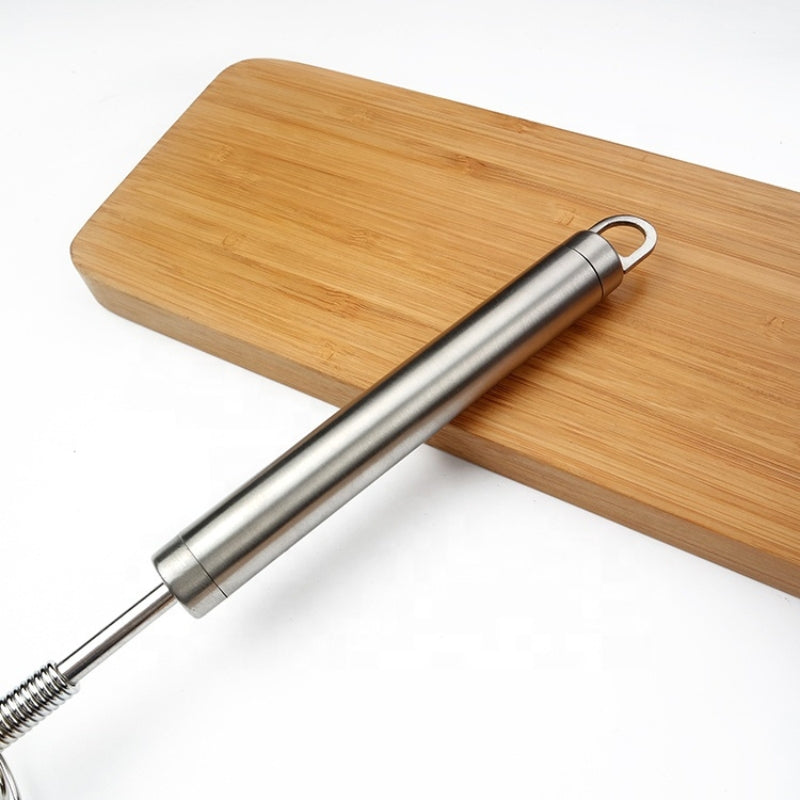 Manual Stainless Steel Whisk for Effortless Egg Beating