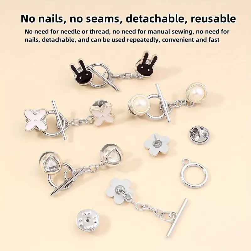 Clip-On Brooch Buttons