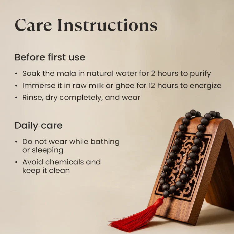 🕉️ Karungali Mala (Black Turmeric Rosary) – Original with Lab Certificate | Z-Mart