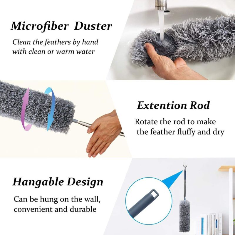 10 Ft Long Fan Duster for Ceiling Fans and High Surfaces