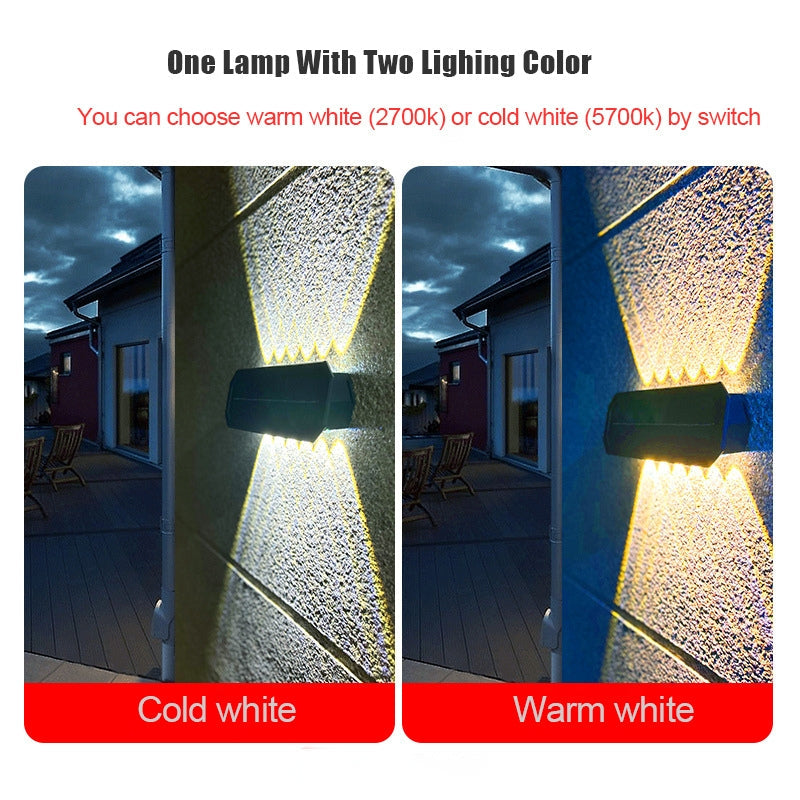 Waterproof Up & Down Wall Light for Fence and Pillar Decoration
