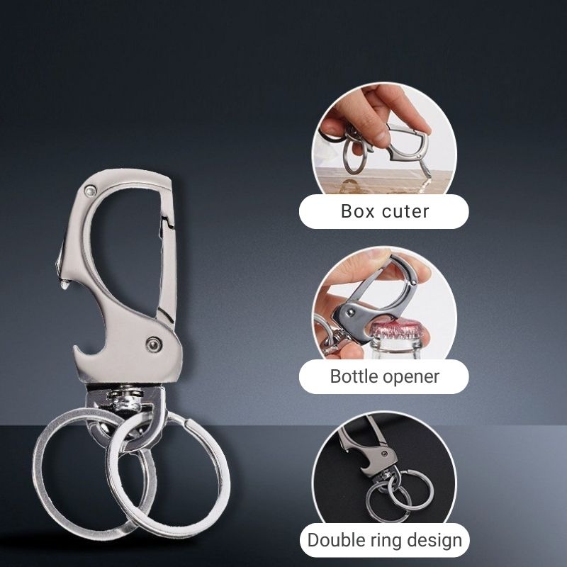 Compact Key Chain with Foldable Mini Knife