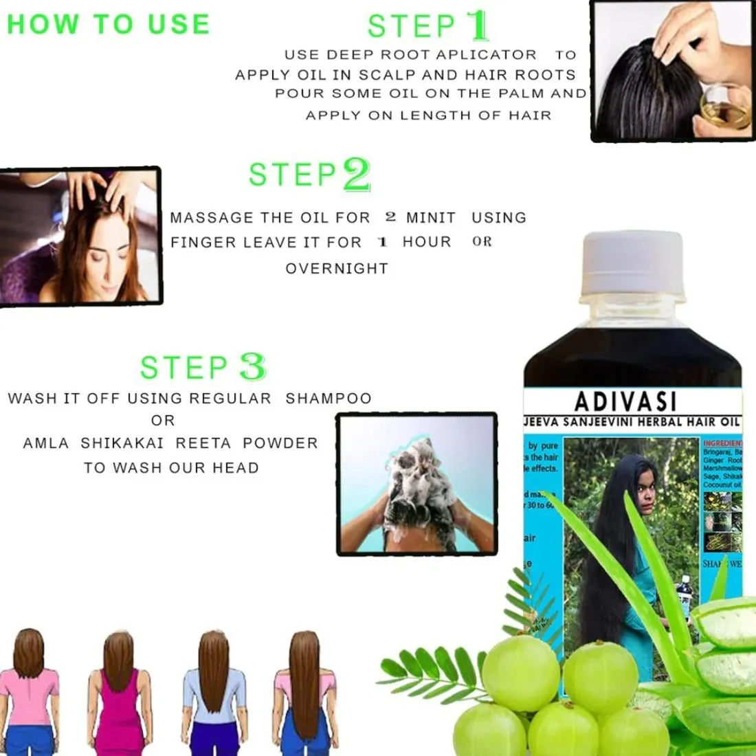 Adivasi Jeeva Sanjeevini Herbal Hair Growth oil - Ayurvedic Hair Growth Oil