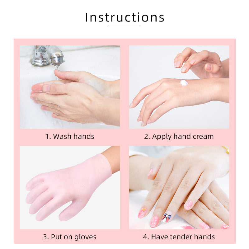 Silicone Gel Hand Spa Gloves – Moisturizing & Exfoliating Skin Care Treatment